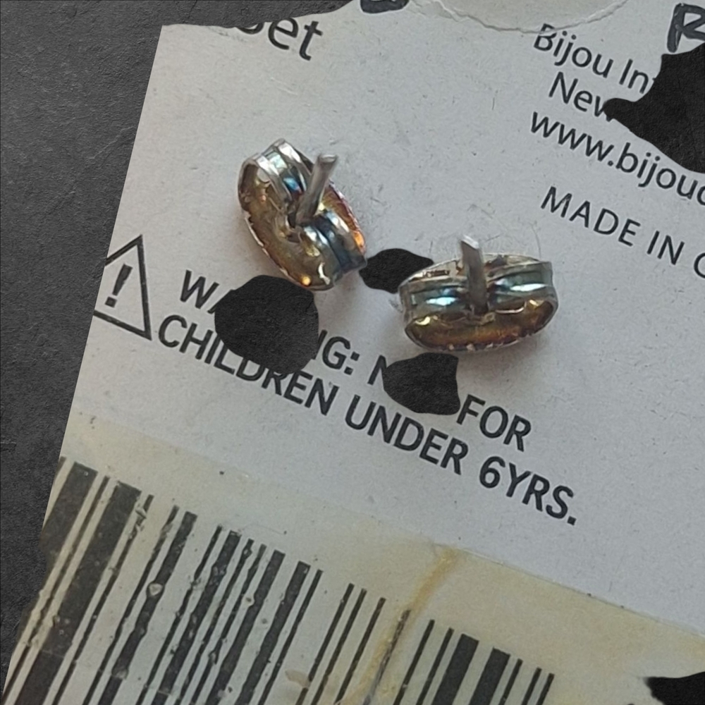 Elegant Silver and Gold Initial Earrings INITIAL LETTER A - Picture 3 of 3
